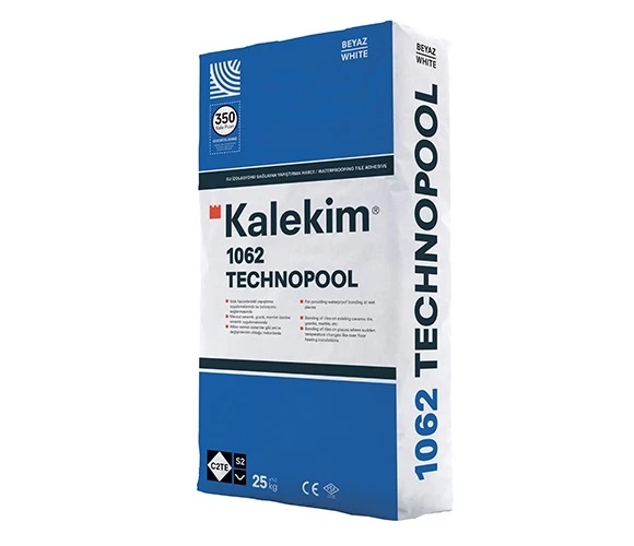 1062 KALEKİM TECHNOPOOL GRİ Su Yalıtımına Katkı Sağlayan Yapıştırma Harcı (C2TE S2) 25kg